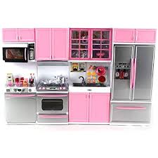 Buy play kitchen set and get the best deals at the lowest prices on ebay! Amazon Com Deluxe Modern Kitchen Battery Operated Toy Kitchen Playset Perfect For Use With 11 5 Tall Dolls Toys Games