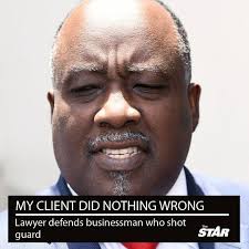 Defence attorney Christopher Townsend is strongly defending the actions of  his client, Andrew Woolery, the man who shot a security guard during an  altercation at Braemar Estate, Kingston,