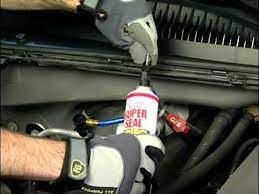 The reason is when you try to vacuum it will be constantly pulling in air as you are vacuuming. How To Repair A Vehicle A C Leak With R134a Super Seal Youtube