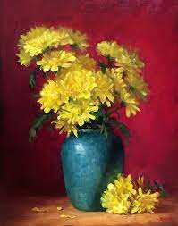 Maybe you would like to learn more about one of these? Yellow Flowers In Green Vase Oil Painting Painting By Yana Golikova Saatchi Art
