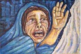 DESPARATE FAITH "Daughter, your faith has healed you. Go in peace, and be  freed from your suffering" (Mark 5:34) Artist Doug Merkey's masterful  sculpture "Ruthless Trust" features a bronze human figure clinging