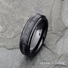 Mens Wedding Band Custom Engraved Top Tungsten Wedding Band Black Tungsten Ring 6mm Tun Personalized Mens Rings Mens Wedding Bands Tungsten Mens Wedding Bands