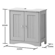 Bonnlo pedestal under sink storage bathroom vanity with 2 doors traditional bathroom cabinet space saver organizer 23 5/8 x 11 7/16 x 23 5/8 (l x w x h) white (pedestal sink) Buy Bathroom Sink Cabinet Under Basin Vanity Storage Cupboard Unit Grey Online In Japan 333545603769