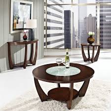 With their sleek, interlocking design and soft curves, these streamlined tables are modern and unforgettable. Steve Silver Company Rafael 3 Piece Cocktail Table Set In Cherry Rf300c 3pc Pkg