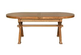 Windermere Solid Oak Oval X Leg Ext Dining Table Oak Furniture Uk