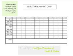 Body Measurement Chart Fitness Body Measurement Chart Body
