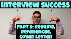 Writing a cover letter can be frustrating without the proper resources. How To Get A Job Part 3 Resume Cover Letter References And Portfolio For Your Job Interview Youtube