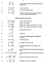все формулы по физике 7 9 класс для огэ Formuly Fizika Fizika Matematika Uroki Pisma