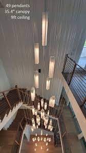 Staircase Chandelier Lighting For Modern Home Decor Etsy Staircase Chandelier Chandelier Lighting Indoor Pendant Lights
