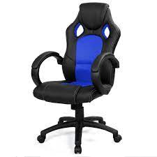 Racing office chairs take the same technologies and comfort that you get inside the racing car, and adapt them to suit your office or boardroom. Desk Office Chair Race Car Style Bucket Seat Blue Walmart Com Walmart Com