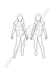V18 Front View Girl Kids Croqui Template Designers Nexus Children Fashion Sketch Fashion Design Template Children Sketch