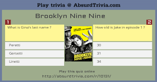 Oct 22, 2020 · about the brooklyn 99 quiz. Trivia Quiz Brooklyn Nine Nine