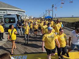 A sea of yellow assembles