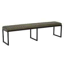 An outdoor dining bench or two is a great addition to any patio dining set. Brutus Dining Bench Leather Metal Barker Stonehouse