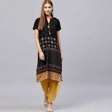 Check spelling or type a new query. India Wanita Etnik Tradisional Printing Kostum Katun Lengan Pendek Kurta Musim Semi Musim Panas Perjalanan Tipis Dress Gaun Indah Atas Hitam India Pakistan Pakaian Aliexpress