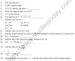 Free math worksheets printable math worksheets from k5 learning our free math worksheets cover math worksheets workbooks for sixth grade. Class 8 Maths Cubes And Cube Roots Worksheet