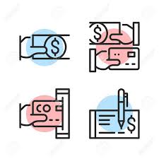 Check spelling or type a new query. Payment Methods Pay Cash Pay With Credit Card Pay By Check Cash Back Modern Vector Line Icons Set Royalty Free Cliparts Vectors And Stock Illustration Image 88320308