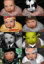 Getting ready to go out, just put on a new diaper, and got. Funny Baby Photoshop