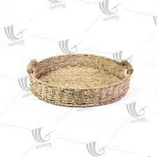 Wholesale round natural seagrass tray with handles for. Seagrass Tray Sku C00156 Wholesale Viettime Craft