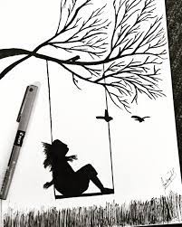 With Nature Pencil Drawings Nature Art Drawings Pencil Drawing Pictures