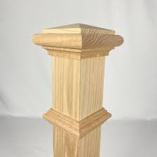 6 wide base 20 tall, 4 1/2 upper section 30 tall, 2 cap thick cap. Wood Balustrade Red White Oak 3092 Plain Box Newel Post Solid Railing Staircase China Stainless Steel Staircase Made In China Com