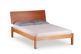 An oak and plywood bed frame (with an ecosa mattress). Harrison Platform Bed With Panel Headboard Scott Jordan Furniture Loft