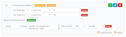 A bmi of 25.0 or more is overweight, while the healthy range is 18.5 to 24.9. How To Create Calculation Forms Bmi Calculator With Math Formulas Easy Forms Support