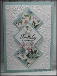 Then tape down the horizontal ribbon and thread the vertical ribbon through. Wsw7 By Carolyn King Perth Australia Card Craft Cards Handmade Handmade Birthday Cards