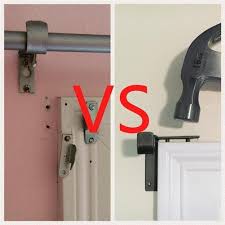 1 Set No Drill Double Curtain Rod Brackets Holders Genkiii In 2020 Curtain Rod Holders Curtain Rod Brackets Double Rod Curtains