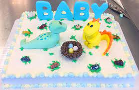 Cute Baby Dinosaur Cake For Baby Shower Cake 031 Cute Babyshower Baby Shower Sheet Cakes Dino Baby Shower Dinosaur Baby Shower