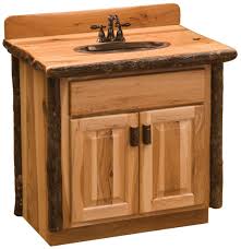 Available in ice grey, espresso & white solid wood vanity with a carrera marble top multi step paint and top coated with a moisture resistant. Hickory Log Vanity 30 36 42 48 Inch Without Top Sink Center