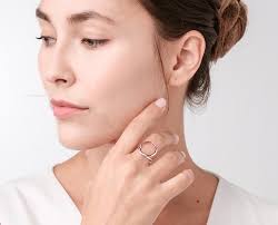 Alternative ruby wedding ring-Unique halo karma white gold band-Open circle  ring