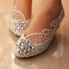 Ivory lace round toe flats with back pearls, women wedding lace shoes, bridal lace shoes, bridal lace flats, ivory bride shoes, women flats. Su Cheny Lace White Ivory Crystal Flats Low High Heel Pump Wedding Bridal Shoes Ebay Crystal Wedding Shoes Wedding Shoes Wedding Shoes Lace