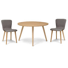 Suitable as a dining table or work table. Article Seno Oak Round Dining Table W 2 Chairs Aptdeco