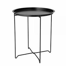 Bloomingville Tabletttisch Rund Soon Eisen Schwarz Couchtisch Metall Beistelltisch Bloomingville Beistelltisch