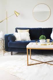 The Sven Sofa Is So Luxurious And It Was Simple To Shop For Article Has Modern The Sven So Gold Living Room Blue Sofas Living Room Blue Couch Living Room