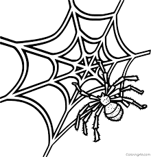 For boys and girls, kids and adults, teenagers and toddlers, preschoolers and older kids at school. Realistic Spider Spinning Web Coloring Page Coloringall