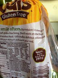 Udi S Gluten Free Sandwich Bread Whole Grain Calories Nutrition Analysis More Fooducate