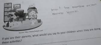 I liked the activity.sana di na maulit. If Your Are Their Parents What Would You Say To Your Children When They Are Doing These Brainly Co Id