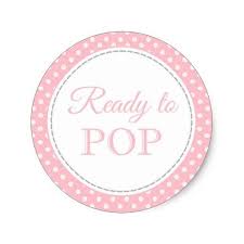Ready To Pop Round Stickers Baby Shower Girl Baby Shower Stickers Baby Shower Girl Decorations Pink Elephant Baby Shower Decorations