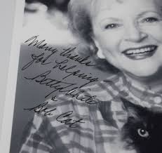 Bettie White Photo 8 x 10 Signed Autograph Bob Cat Golden Girls