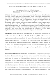 Hungary and its characteristic pedagogical flow