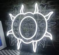 Sun and Moon Custom Neon Sign, 3D Aesthetic Burning Sun ...