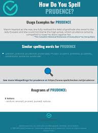 Correct Spelling For Prudence Infographic Spellchecker Net