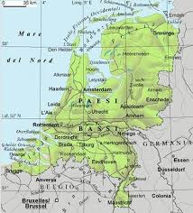 Una mappa o cartina fisica si concentra sulla geografia dell'area e spesso ha un rilievo ombreggiato per mostrare le montagne e le valli. Cartina Geografica Dell Olanda Paesi Bassi Mappa O Carta
