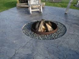One never uses concrete for the inside of a firepit because concrete and fire are not agreeable. Should You Install A Fire Pit Or A Fireplace
