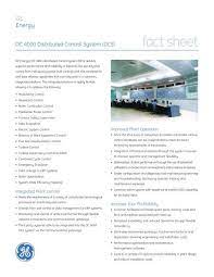 They can support leaders, reallocate financial and. Oc 4000 Distributed Control System Fact Sheet Pdf Ge Energy