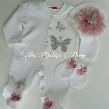 Kelebekli Hastane Cikis Seti Design Fashion