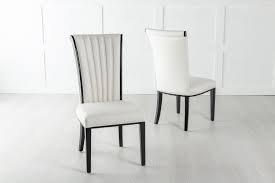 Woven leather dining chair crafted by hand, with a classic waxed teak frame and natural leather woven chair seat and back. Buy Cadiz White Faux Leather Dining Chair The Furn Shop