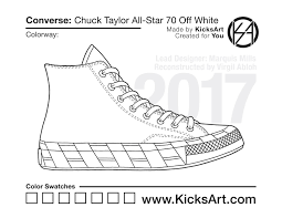 You can use our amazing online tool to color and edit the following converse shoe coloring pages. Converse Chuck Taylor All Star 70 Off White Sneaker Coloring Pages